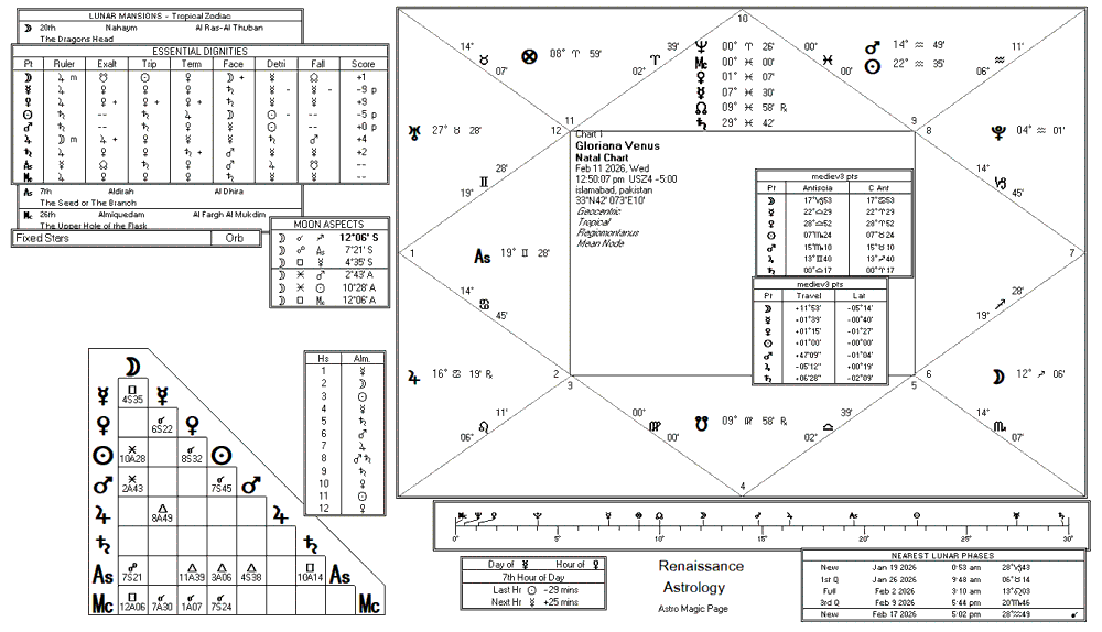 Venus chart